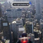 Spider-Man 2 PS5 Pro Ray Traced Key Light 'Off' comparison